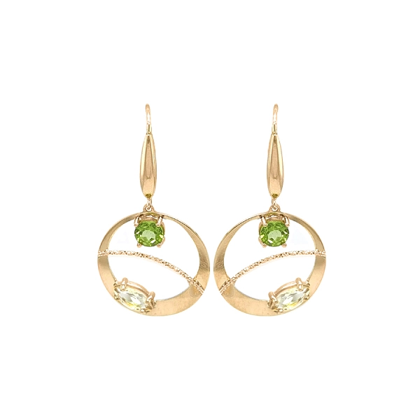 Gold dangle earrings