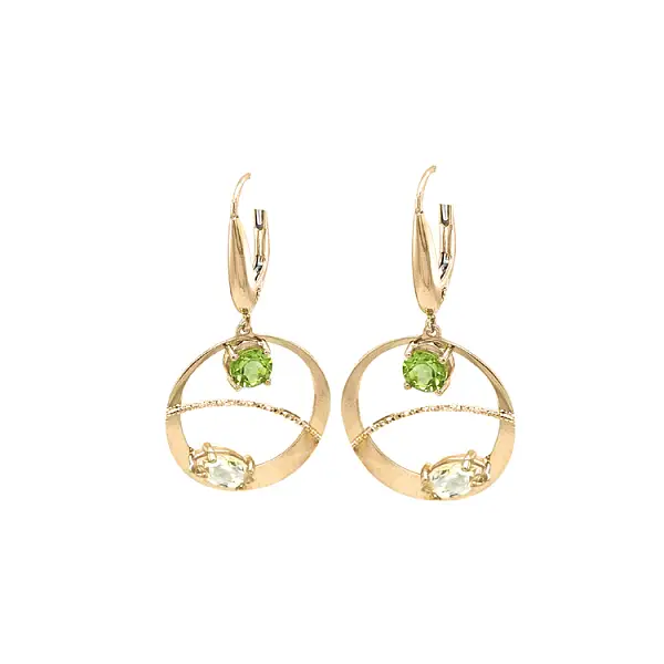 Gold dangle earrings