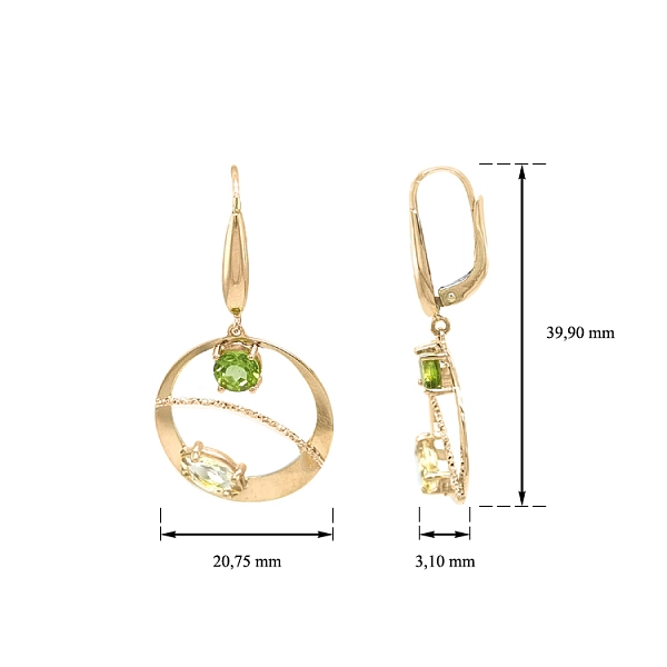 Gold dangle earrings