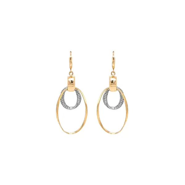 Gold Combination dangle earrings