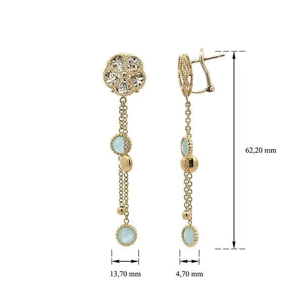 Gold dangle earrings