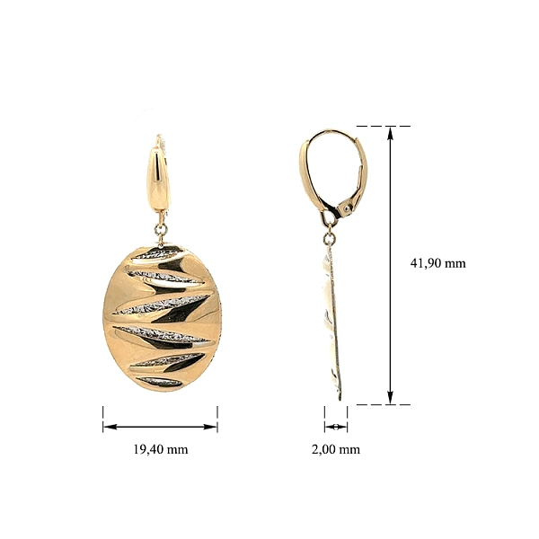 Gold dangle earrings
