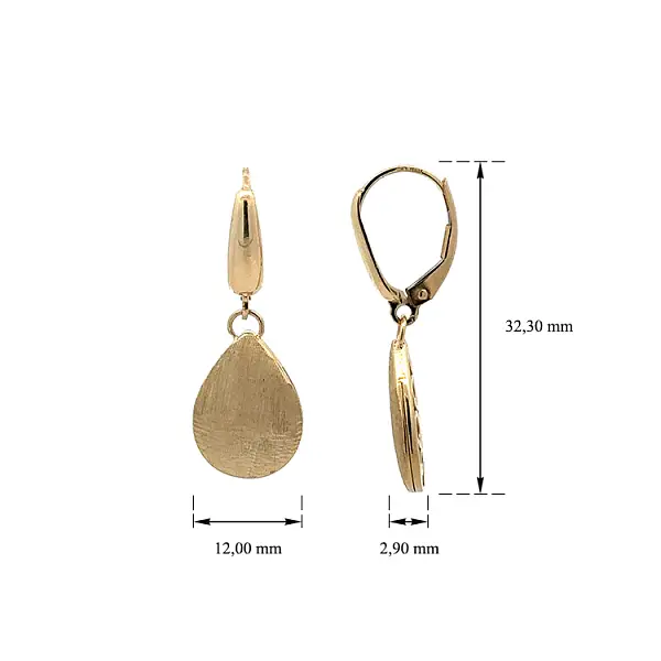 Gold dangle earrings