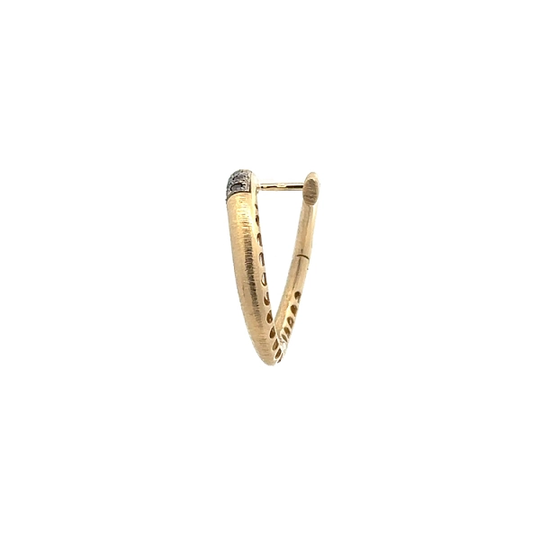 Gold Earrings with Black Stones