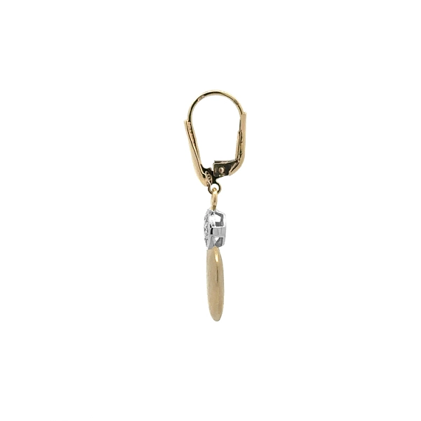 Gold Earrings in Heart Shape with Zircones
