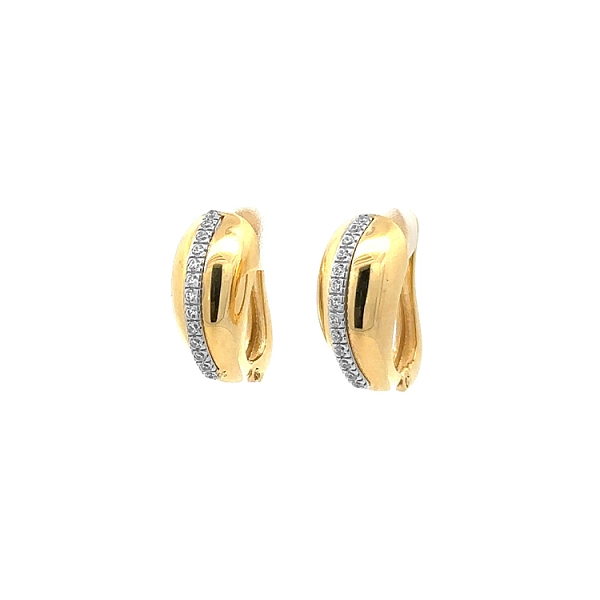 Gold Earrings with Zircons