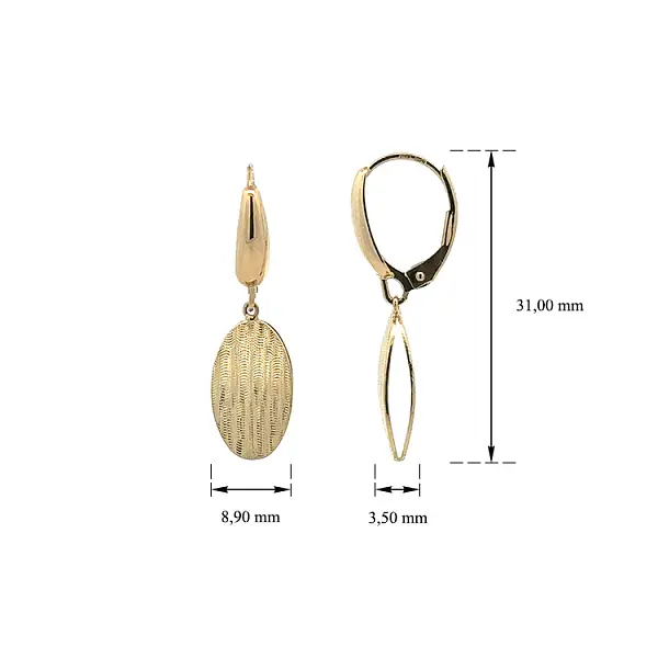 Gold dangle earrings