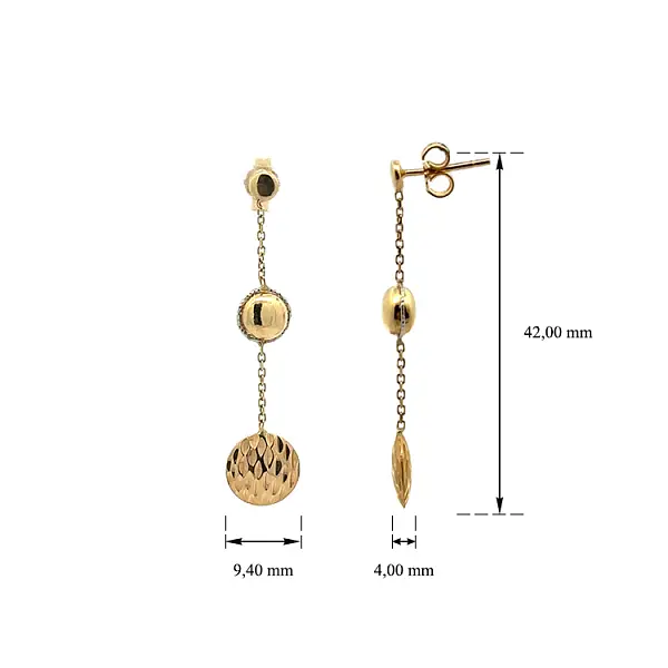 Gold dangle earrings