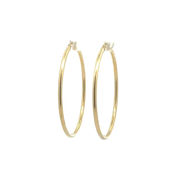 Gold Round Earrings