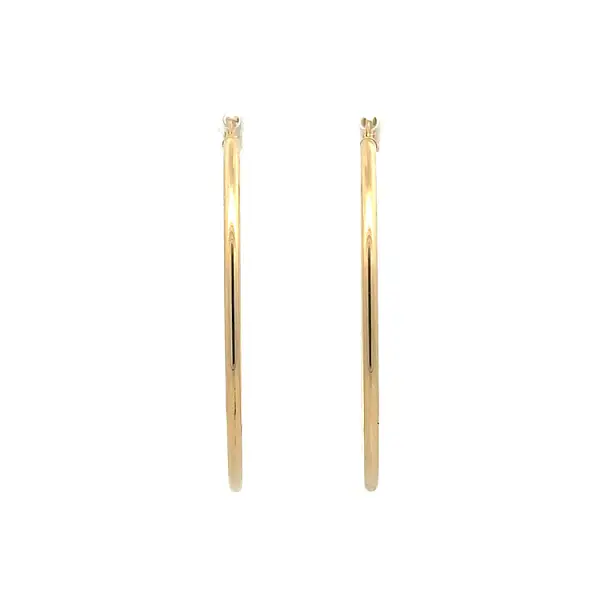 Gold Round Earrings