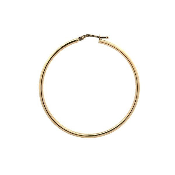 Gold Round Earrings