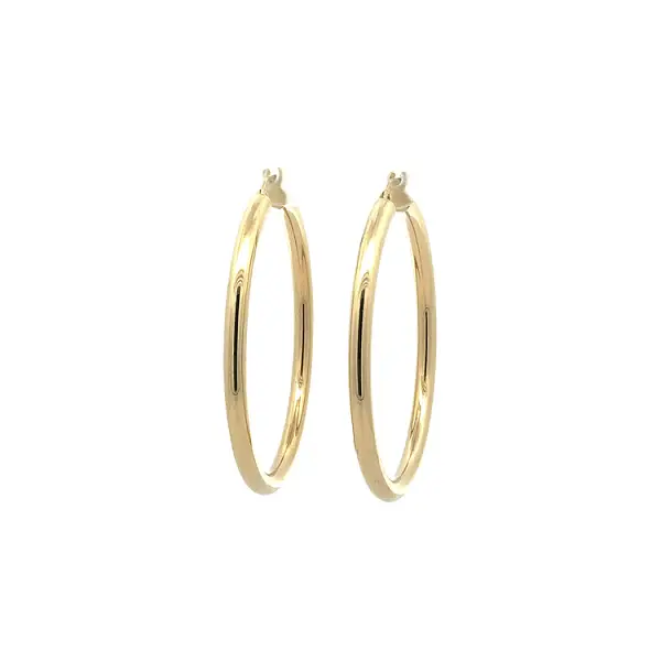 Gold Round Earrings