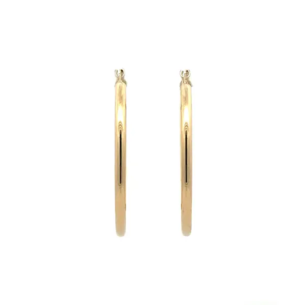 Gold Round Earrings