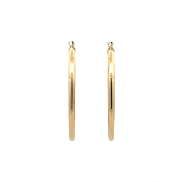 Gold Round Earrings