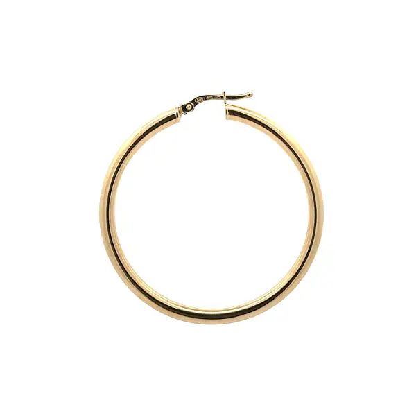 Gold Round Earrings