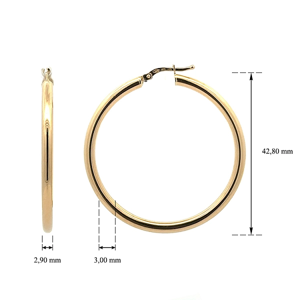 Gold Round Earrings
