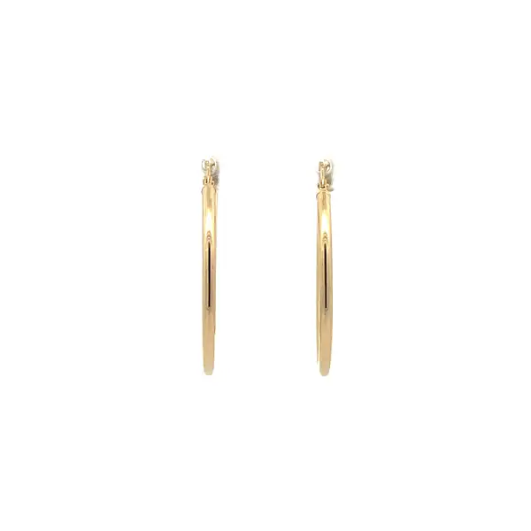 Gold Round Earrings