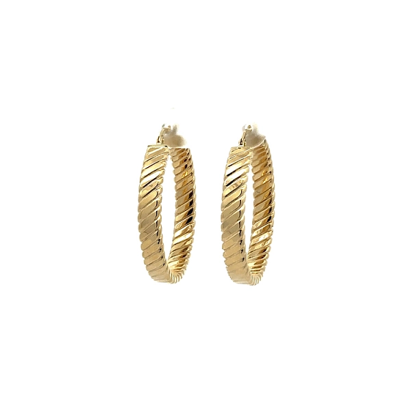 Gold Round Earrings