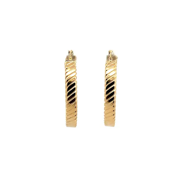 Gold Round Earrings