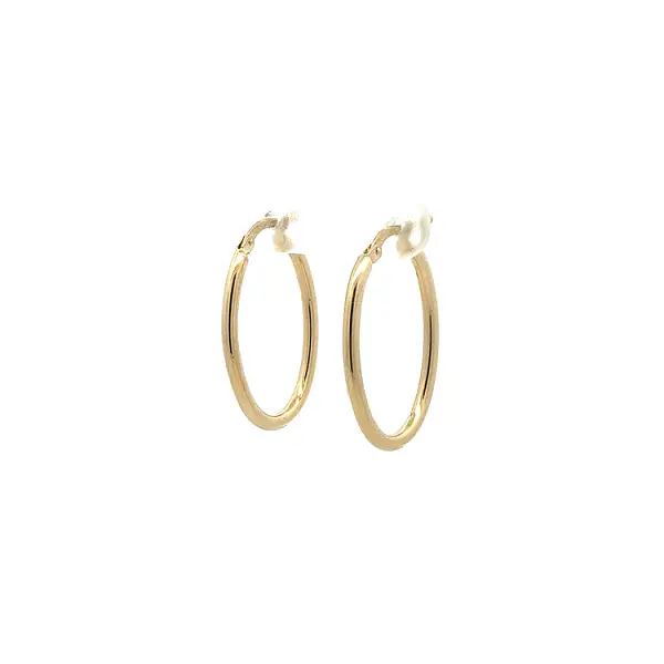 Gold Round Earrings