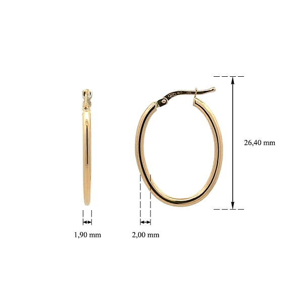 Gold Round Earrings