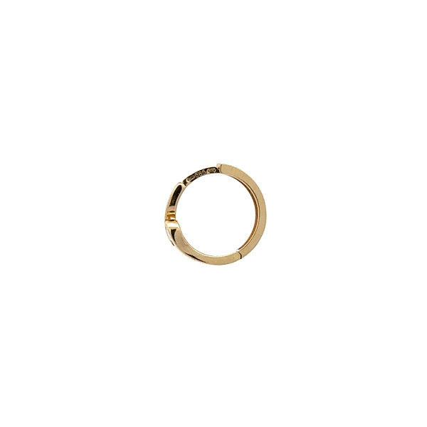 Gold Circular Earrings with Zircons