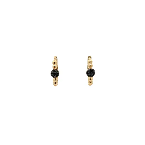 Gold Earrings with Red Stones