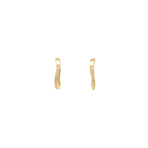 Gold Round Earrings