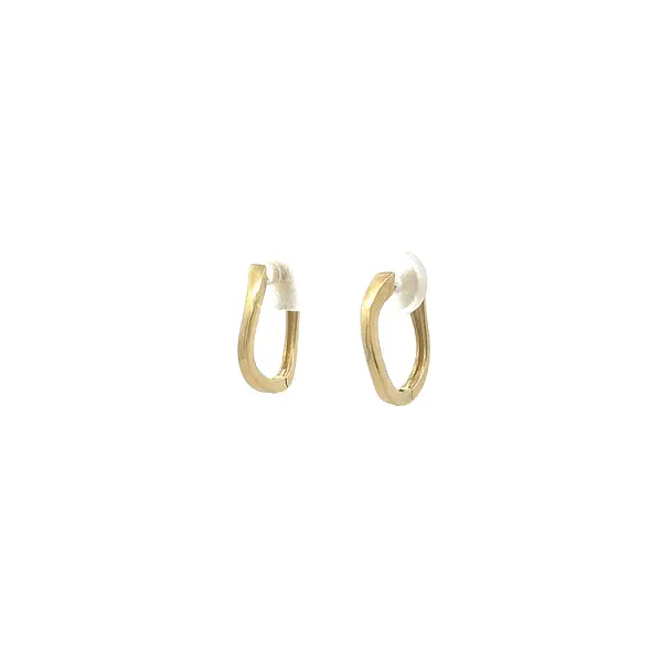 Gold Round Earrings