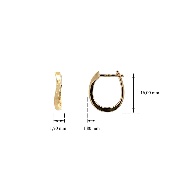Gold Round Earrings