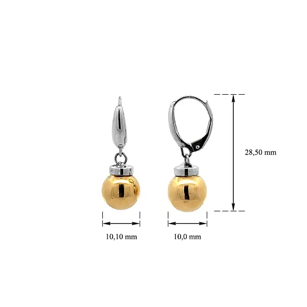 Earrings made of Combination Gold