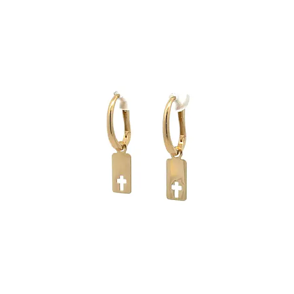 Gold dangle earrings