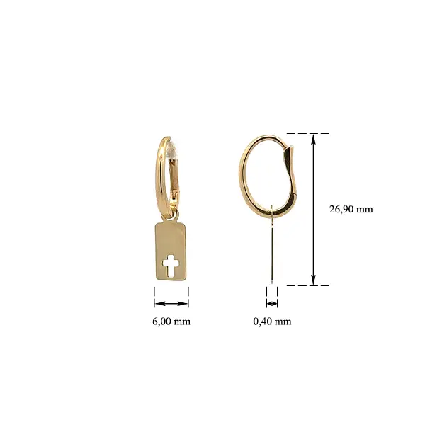 Gold dangle earrings