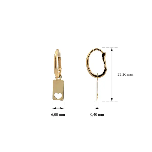 Gold dangle earrings