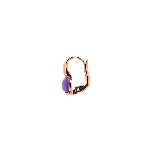 Elegant rose gold earrings with amethyst