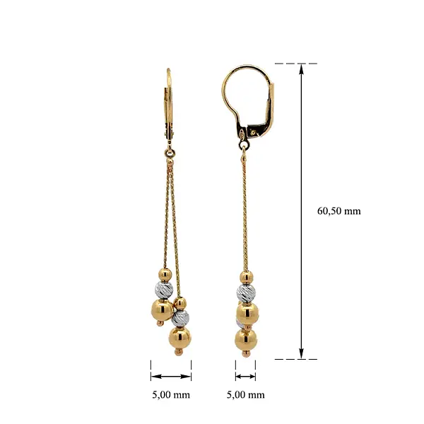 Gold dangle earrings