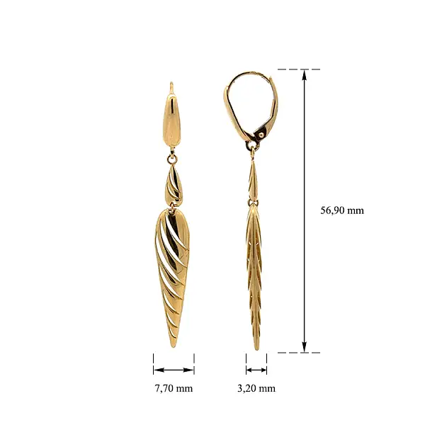 Gold dangle earrings