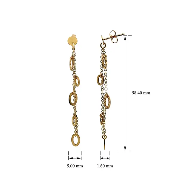 Gold dangle earrings