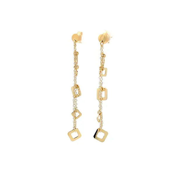 Gold dangle earrings