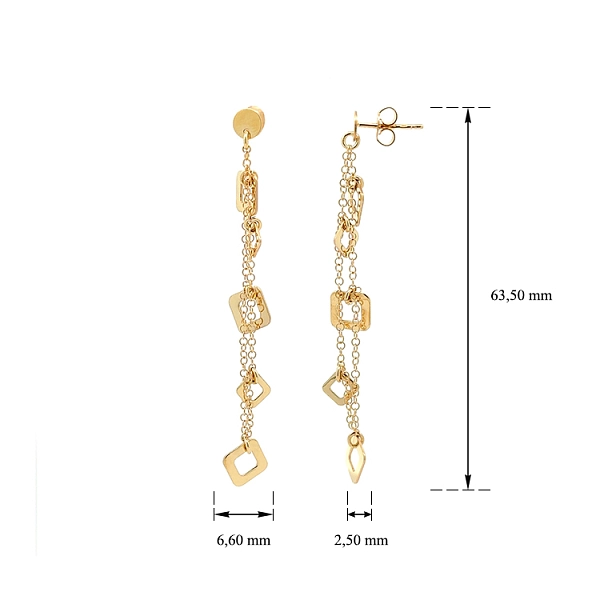 Gold dangle earrings