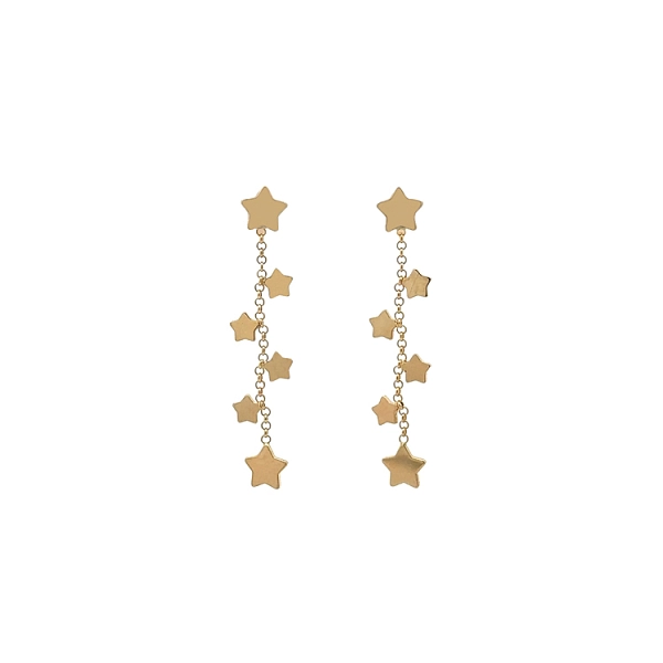 Gold Hanging Earrings Stars