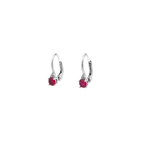 Elegant gold earrings with rubies
