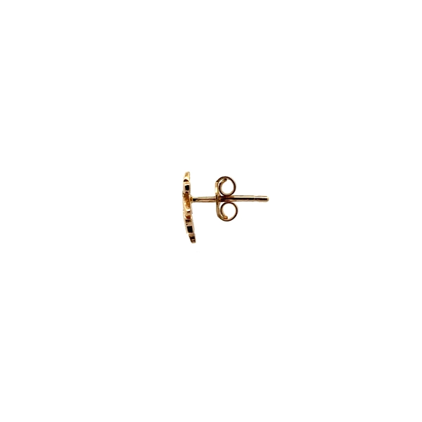 Gold Pecky Earrings with Zircones