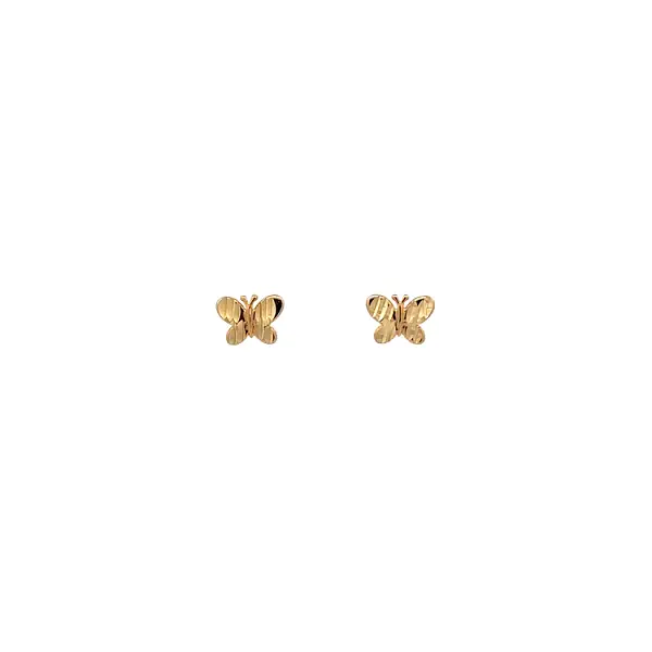Gold Peck Butterfly Earrings