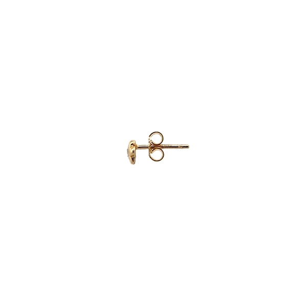 Gold Pecky Earrings with Zircones