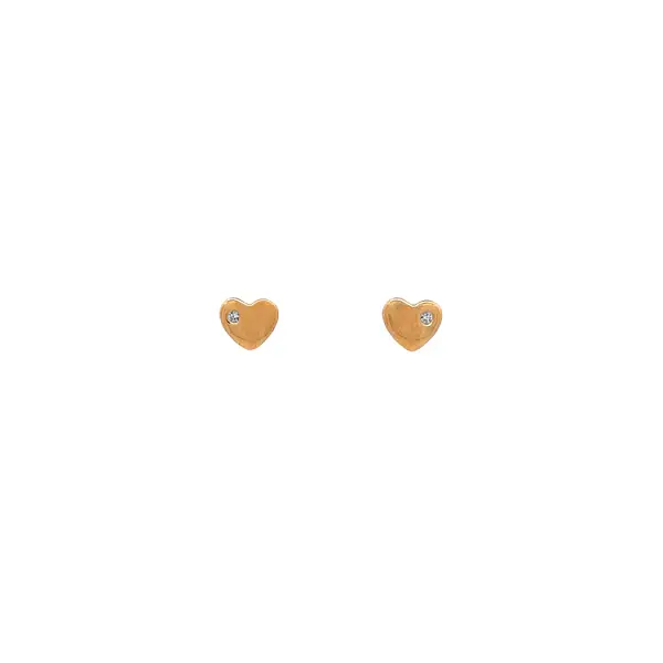 Gold Pecky Earrings Hearts