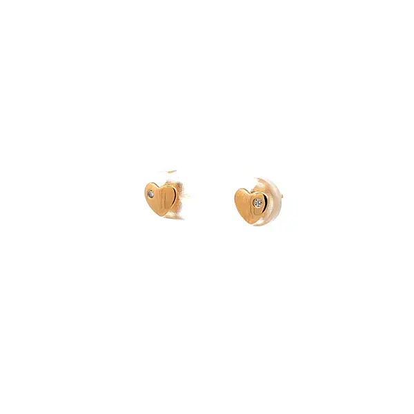 Gold Pecky Earrings Hearts