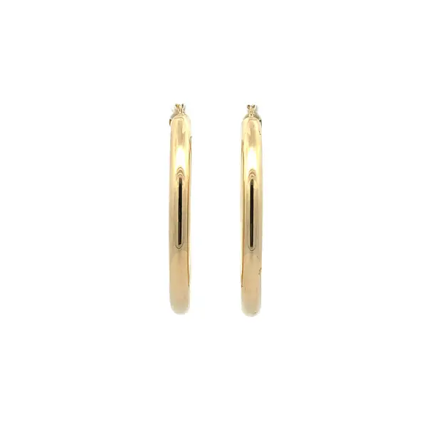 Gold Round Earrings