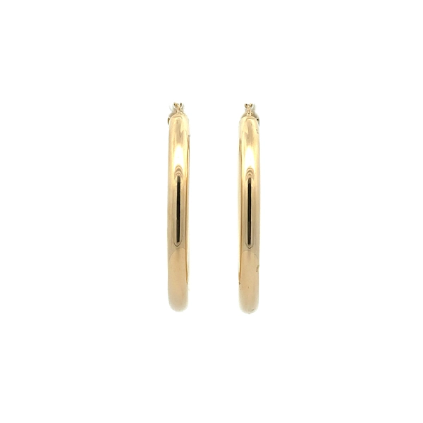 Gold Round Earrings