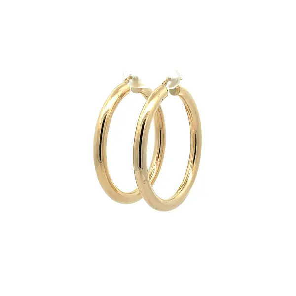 Gold Round Earrings